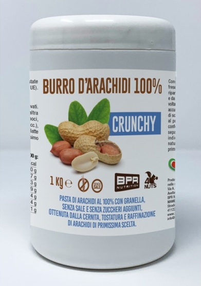 Burro D'arachidi 100% Crunchy 1kg